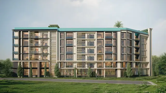 8 Atelier Residence — Фасад со стороны сада, Банг Тао и Лагуна, Пхукет