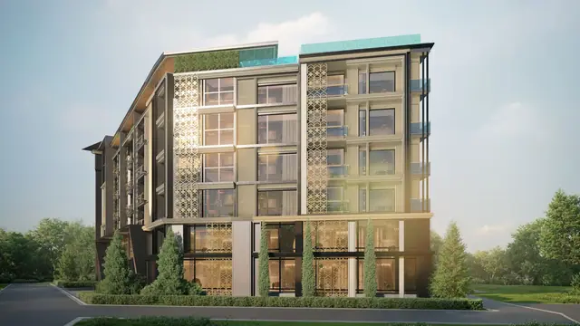 8 Atelier Residence — Фасад с угла, Банг Тао и Лагуна, Пхукет
