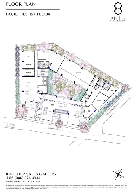 8 Atelier Residence — Инфраструктура · 1-й этаж, Банг Тао и Лагуна, Пхукет