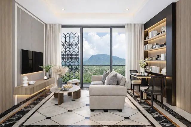 8 Atelier Residence — Гостиная, 2 спальни, Банг Тао и Лагуна, Пхукет