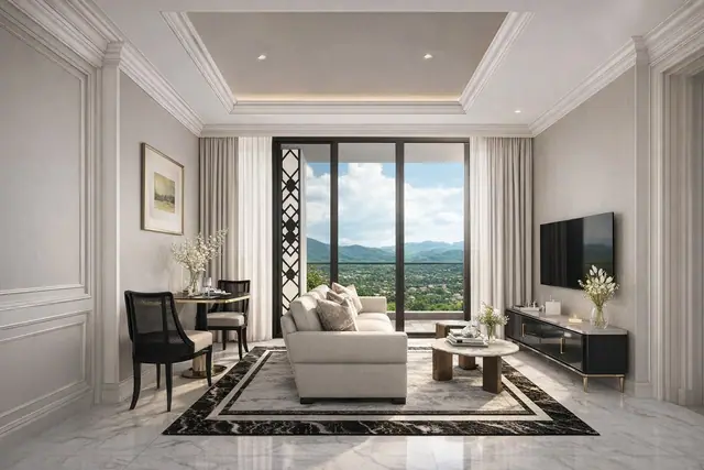 8 Atelier Residence — Гостиная-столовая, 2 спальни, Банг Тао и Лагуна, Пхукет