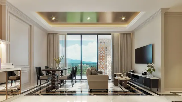 8 Atelier Residence — Гостиная, 3 спальни, Банг Тао и Лагуна, Пхукет
