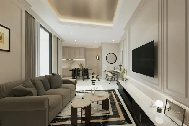 8 Atelier Residence — Гостиная, 2 спальни, Банг Тао и Лагуна, Пхукет