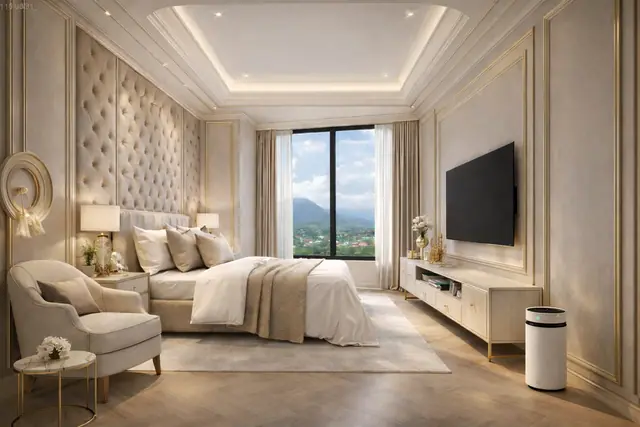 8 Atelier Residence — Спальня с ТВ — вариант отделки, Банг Тао и Лагуна, Пхукет