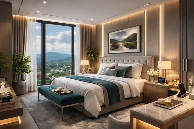 8 Atelier Residence — Мастер-спальня — вариант отделки, Банг Тао и Лагуна, Пхукет