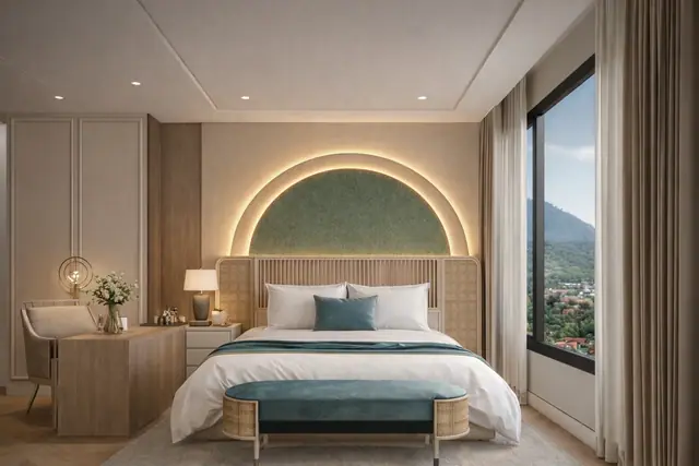8 Atelier Residence — Спальня — вариант отделки, Банг Тао и Лагуна, Пхукет