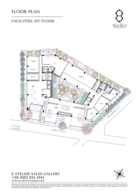 8 Atelier Residence — Генплан участка (1-й этаж), Банг Тао и Лагуна, Пхукет