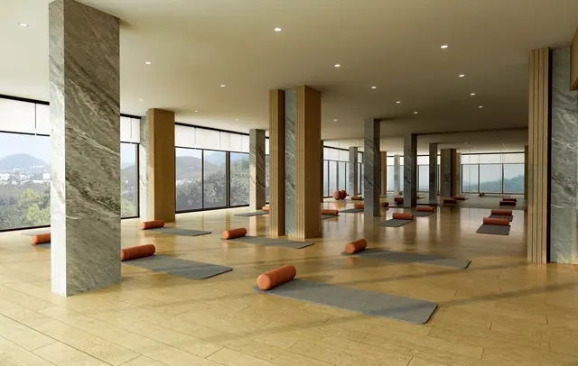 Aceller Hotel & Residence — Зал групповых занятий с видом на горы, Чалонг, Пхукет