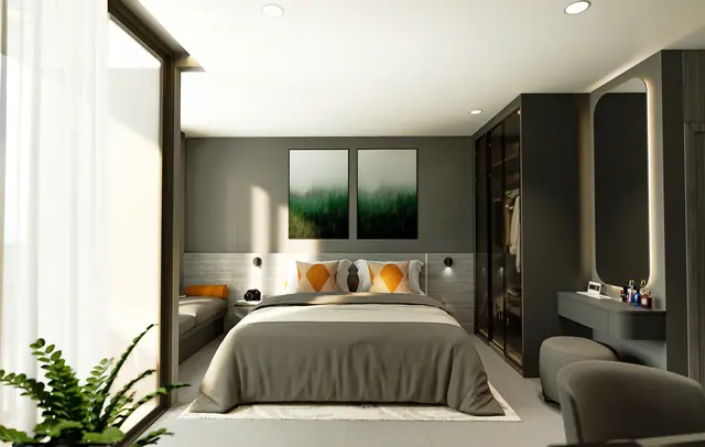 Aceller Hotel & Residence — Студия: кровать и туалетный столик, Чалонг, Пхукет