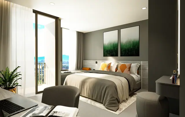 Aceller Hotel & Residence — Студия: кровать у панорамного окна, Чалонг, Пхукет