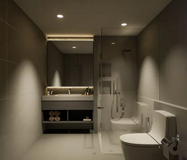 Aceller Hotel & Residence — Ванная с подвесной тумбой, Чалонг, Пхукет