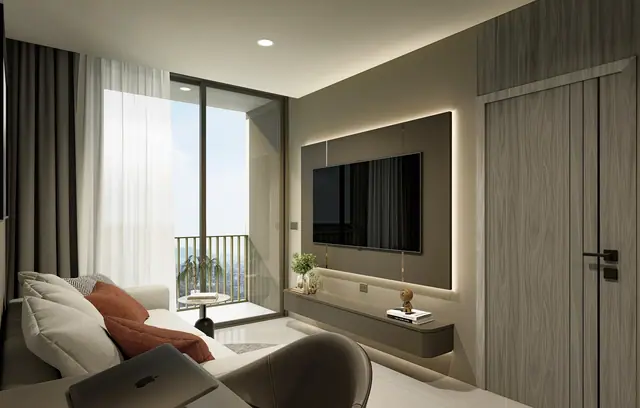 Aceller Hotel & Residence — Гостиная с ТВ-панелью · 1 спальня, Чалонг, Пхукет