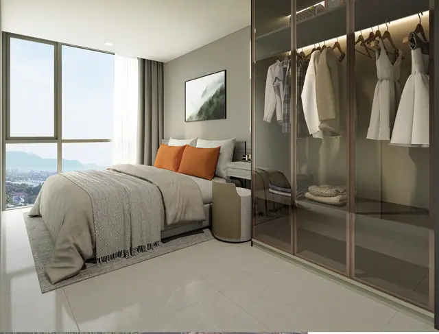 Aceller Hotel & Residence — Спальня с гардеробом-купе · 1 спальня, Чалонг, Пхукет