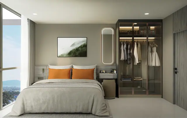 Aceller Hotel & Residence — Спальня с туалетным столиком · 1 спальня, Чалонг, Пхукет