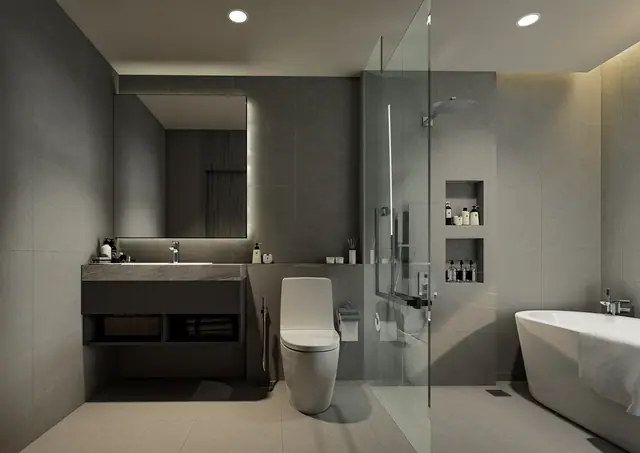 Aceller Hotel & Residence — Ванная с ванной и душевой, Чалонг, Пхукет