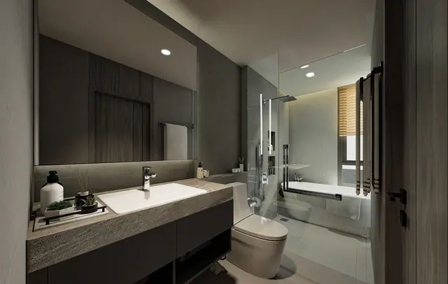Aceller Hotel & Residence — Ванная с длинной столешницей, Чалонг, Пхукет