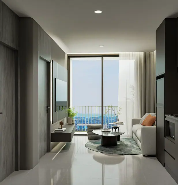 Aceller Hotel & Residence — Гостиная с выходом на балкон, Чалонг, Пхукет