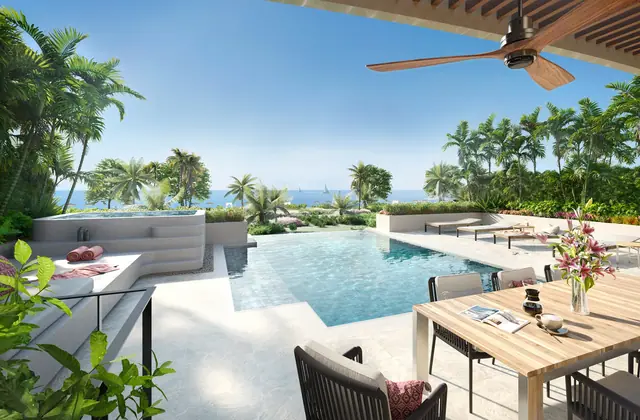 Aegir Banyan Tree Beach Residences — Терраса с бассейном и видом на Андаманское море, Банг Тао и Лагуна, Пхукет