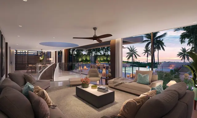 Aegir Banyan Tree Beach Residences — Гостиная на закате, Банг Тао и Лагуна, Пхукет