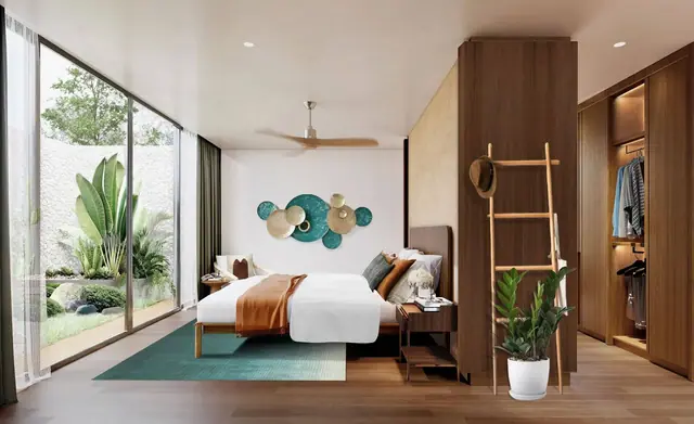 Aegir Banyan Tree Beach Residences — Мастер-спальня с выходом в сад, Банг Тао и Лагуна, Пхукет