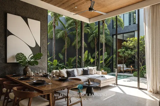 Aileen Residence Bangtao — Гостиная с панорамным остеклением, Банг Тао и Лагуна, Пхукет