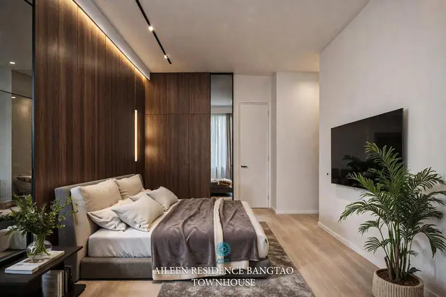 Aileen Residence Bangtao — Спальня с ТВ-панелью, Банг Тао и Лагуна, Пхукет