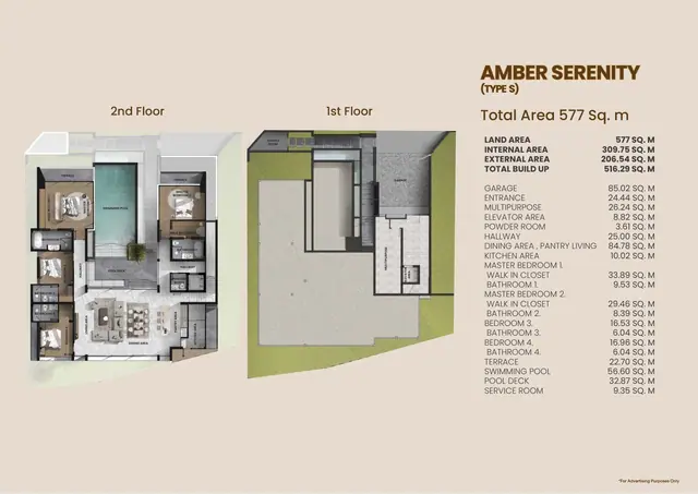 Amber Chamber — Serenity (тип S) · 4 спальни · 2 этажа · 516,3 м², участок 577 м², Банг Тао и Лагуна, Пхукет