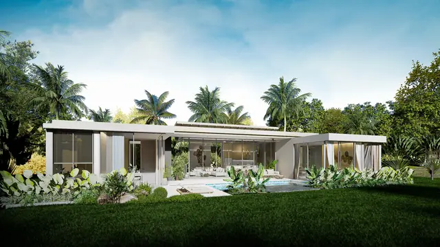 Amrits Luxury Villas — Фасад виллы из сада, Най Янг и Май Као, Пхукет