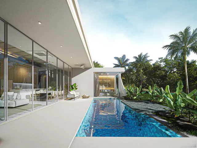 Amrits Luxury Villas — Бассейн вдоль панорамного остекления, Най Янг и Май Као, Пхукет