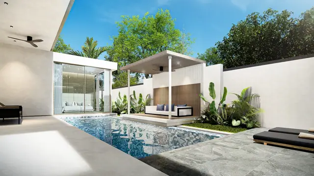 Amrits Luxury Villas — Терраса у бассейна с павильоном, Най Янг и Май Као, Пхукет