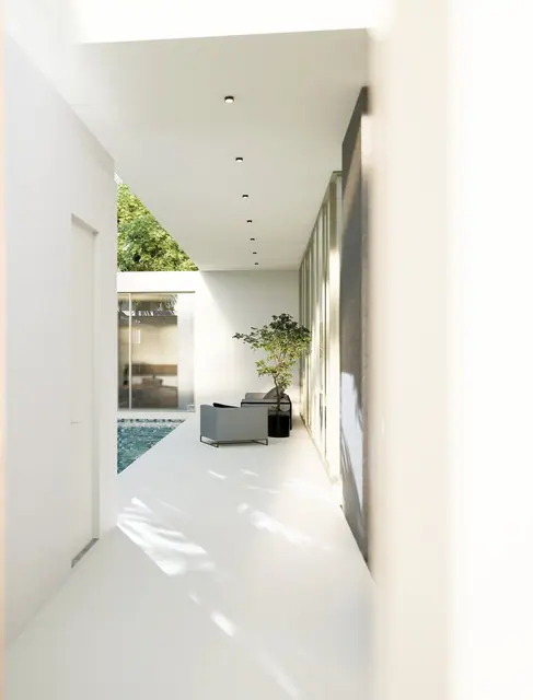 Amrits Luxury Villas — Коридор виллы с верхним светом, Най Янг и Май Као, Пхукет