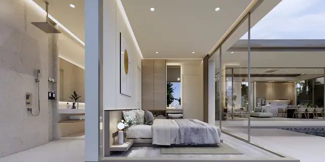 Amrits Luxury Villas — Спальня с зеркальной стеной, Най Янг и Май Као, Пхукет