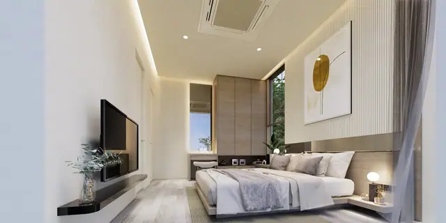 Amrits Luxury Villas — Спальня с зоной ТВ, Най Янг и Май Као, Пхукет