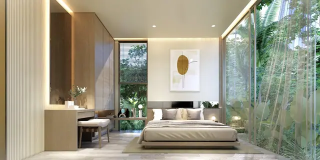 Amrits Luxury Villas — Спальня с выходом в сад, Най Янг и Май Као, Пхукет