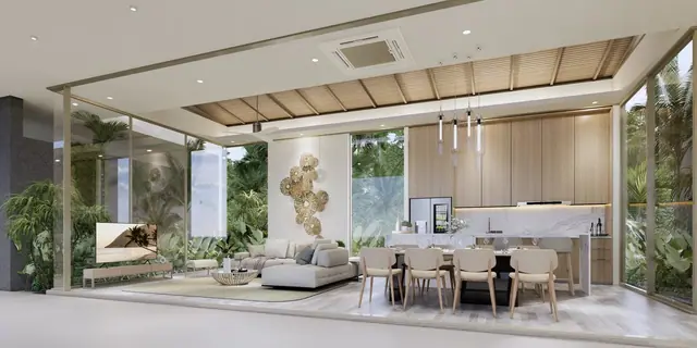 Amrits Luxury Villas — Гостиная и обеденная зона, Най Янг и Май Као, Пхукет
