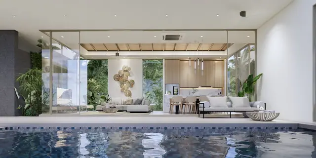 Amrits Luxury Villas — Гостиная со стороны бассейна, Най Янг и Май Као, Пхукет