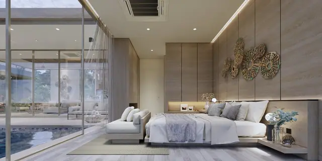 Amrits Luxury Villas — Спальня с выходом к бассейну, Най Янг и Май Као, Пхукет