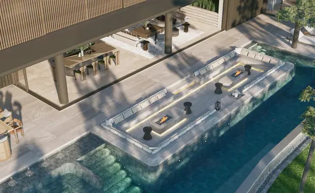 ANANN Villas — Бассейн с утопленной гостиной · вилла ASTRA, Банг Тао и Лагуна, Пхукет