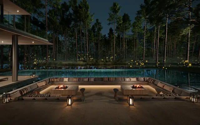 ANANN Villas — Бассейн вечером · вилла ASTRA, Банг Тао и Лагуна, Пхукет