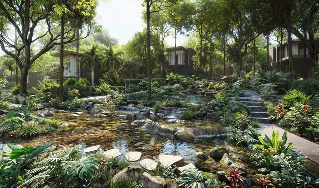 ANANN Villas — Ручей и тропический сад комплекса, Банг Тао и Лагуна, Пхукет