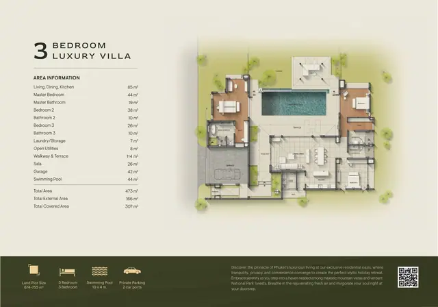 Anchan Mountain Breeze — 3 спальни · 473 м², Банг Тао и Лагуна, Пхукет