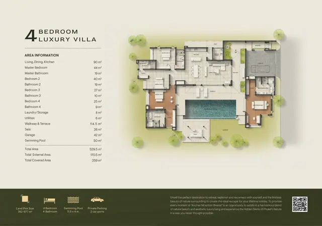 Anchan Mountain Breeze — 4 спальни · 530 м², Банг Тао и Лагуна, Пхукет