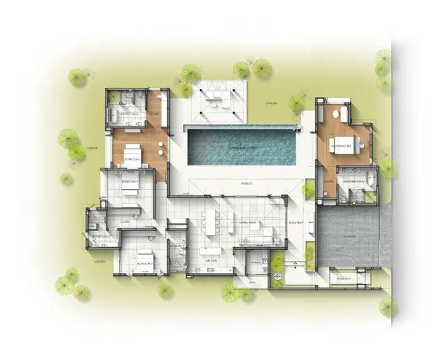 Anchan Mountain Breeze — 4 спальни · 530 м², бассейн 11,5×4 м и парковка на 2 авто, Банг Тао и Лагуна, Пхукет