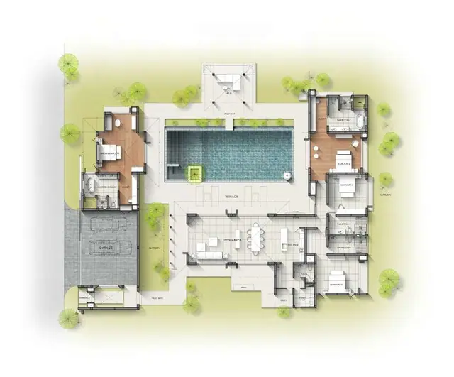 Anchan Mountain Breeze — 4 спальни (Grand) · 709 м², бассейн 15×5,5 м и парковка на 3 авто, Банг Тао и Лагуна, Пхукет