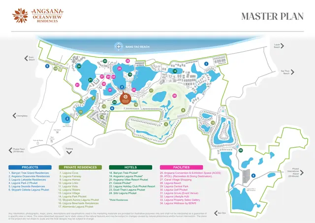 Angsana Oceanview Residences — Генплан курорта Laguna Phuket: проекты, отели, инфраструктура, Банг Тао и Лагуна, Пхукет