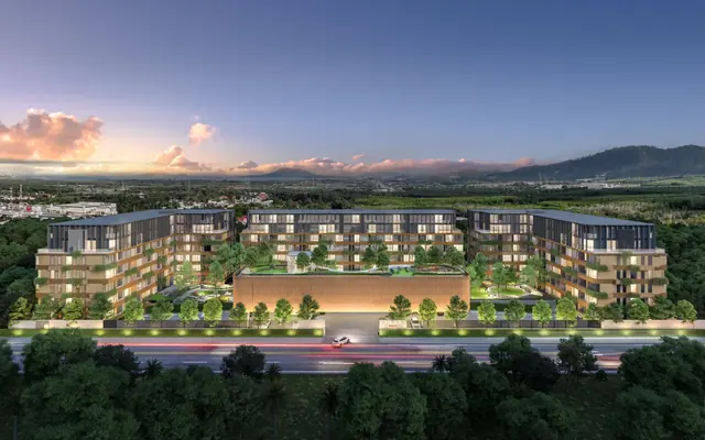 Arise Vibe — Панорама комплекса на закате, Банг Тао и Лагуна, Пхукет