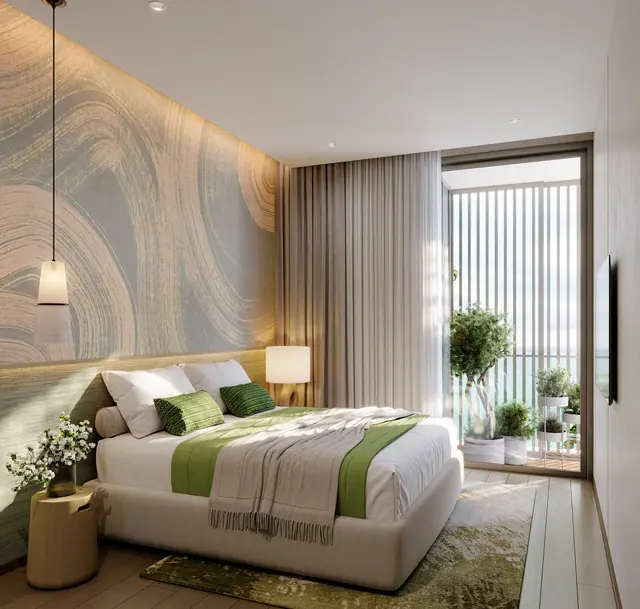 Aster Laguna Lake Residences — Спальня с балконом, Банг Тао и Лагуна, Пхукет
