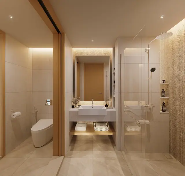 Aster Laguna Lake Residences — Санузел с двумя раковинами, Банг Тао и Лагуна, Пхукет
