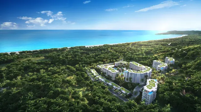 AYANA Heights Seaview Residences — Комплекс на берегу с высоты, Лаян, Пхукет