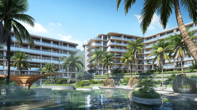 AYANA Heights Seaview Residences — Корпуса и водоём, Лаян, Пхукет